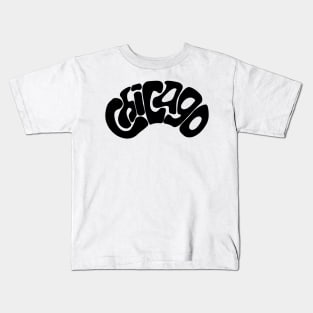 Chicago Bean (black) Kids T-Shirt